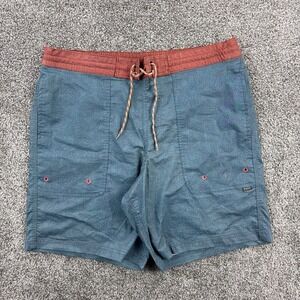 Howler Brothers Board Shorts Mens‎ 33 Blue Orange Swim Trunks Casual Surf